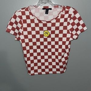 Checkered Smiley Tee